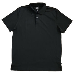3/$20 Lee Uniforms Black Casual Polo Shirt